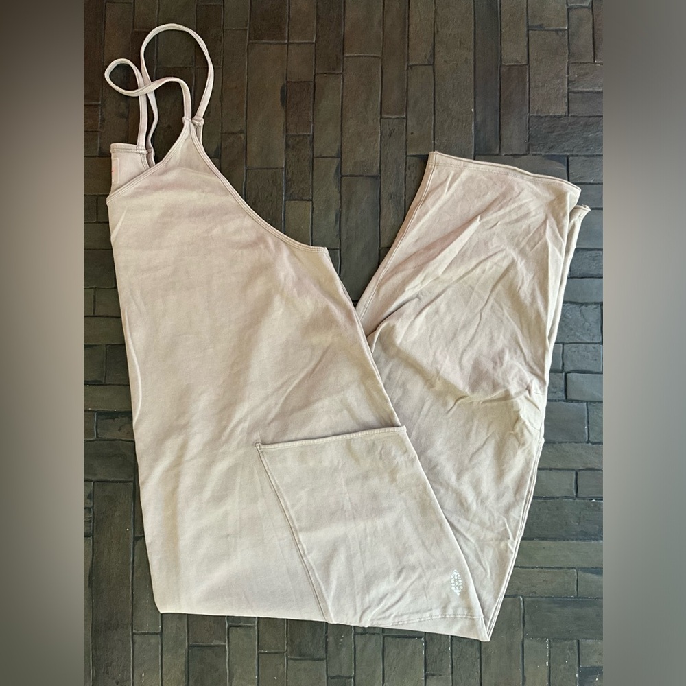 Free People Beige/Taupe Relaxed Tank Jumpsuit - Picture 5 of 7